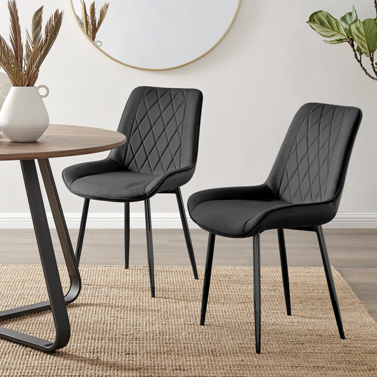 Wayfair grey dining chairs discount